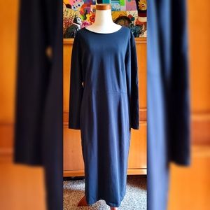 J. Crew Cotton Knit Black Dress Mimimalist LN 16